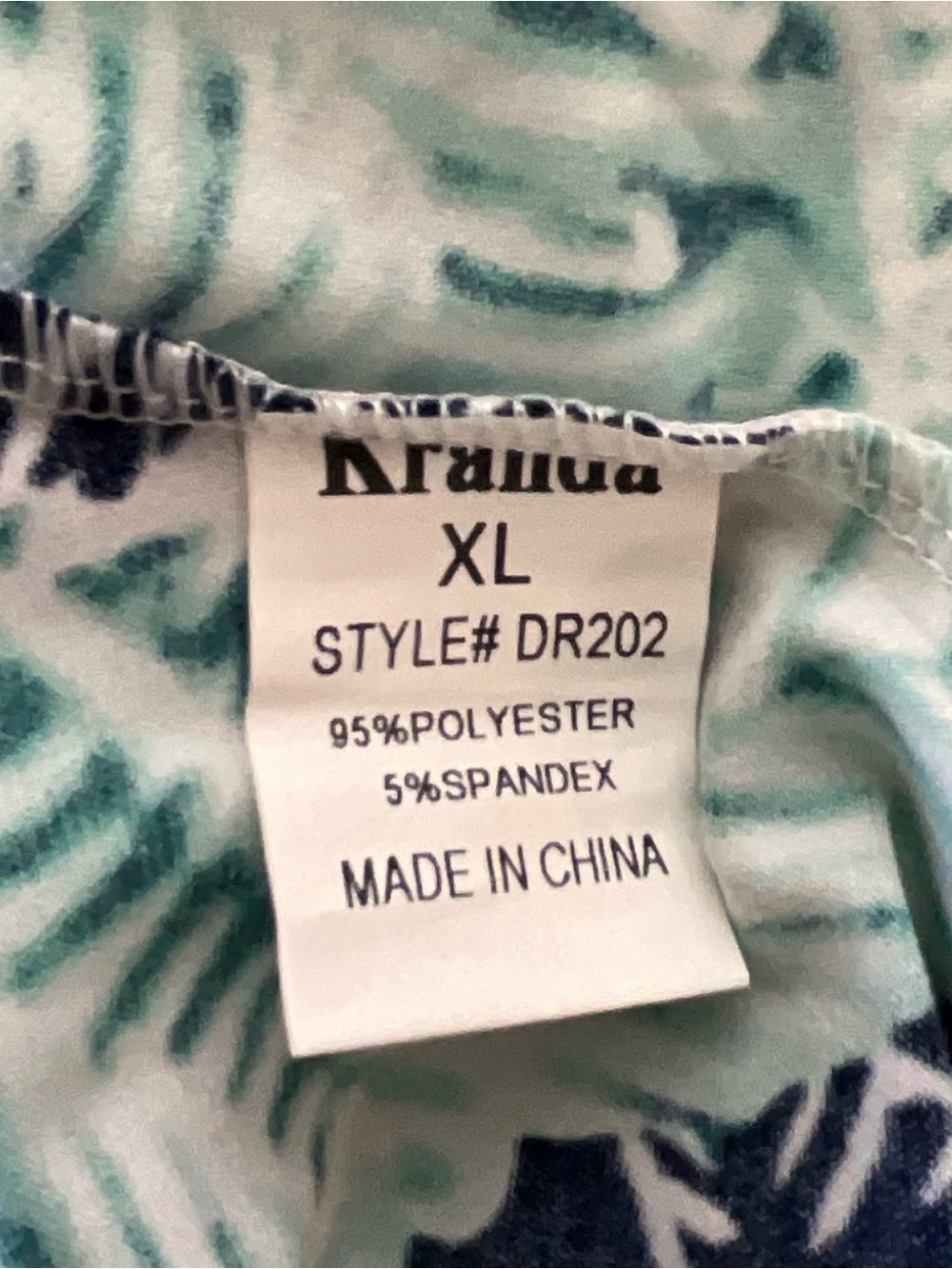 Kranda Dress Size XL Green Tropical Sleeveless Maxi Dress with V-Neck - Picture 6 of 7